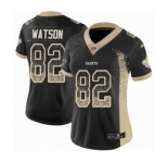 Women's Nike New Orleans Saints #82 Benjamin Watson Limited Black Rush Drift Fashion NFL Jersey