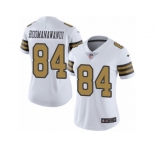 Women's Nike New Orleans Saints #84 Michael Hoomanawanui Limited White Rush NFL Jersey