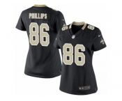 Women's Nike New Orleans Saints #86 John Phillips Limited Black Team Color NFL Jersey