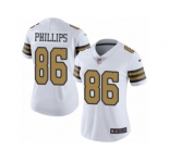 Women's Nike New Orleans Saints #86 John Phillips Limited White Rush NFL Jersey