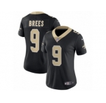 Women's Nike New Orleans Saints #9 Drew Brees Vapor Untouchable Limited Black Team Color NFL Jersey
