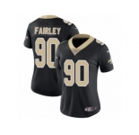 Women's Nike New Orleans Saints #90 Nick Fairley Vapor Untouchable Limited Black Team Color NFL Jersey