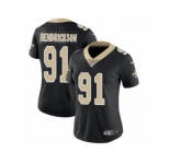 Women's Nike New Orleans Saints #91 Trey Hendrickson Vapor Untouchable Limited Black Team Color NFL Jersey