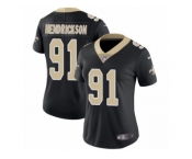 Women's Nike New Orleans Saints #91 Trey Hendrickson Vapor Untouchable Limited Black Team Color NFL Jersey