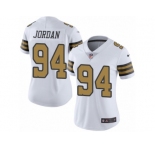 Women's Nike New Orleans Saints #94 Cameron Jordan Limited White Rush NFL Jersey