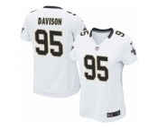 Women's Nike New Orleans Saints #95 Tyeler Davison Limited White NFL Jersey