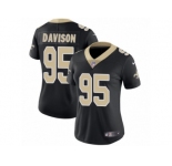 Women's Nike New Orleans Saints #95 Tyeler Davison Vapor Untouchable Limited Black Team Color NFL Jersey