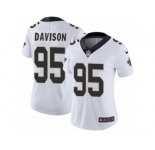 Women's Nike New Orleans Saints #95 Tyeler Davison Vapor Untouchable Limited White NFL Jersey
