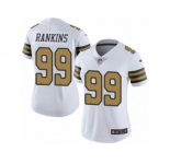 Women's Nike New Orleans Saints #99 Sheldon Rankins Limited White Rush NFL Jersey