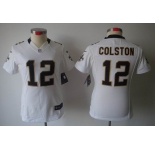 nike women nfl jerseys new orleans saints #12 colston white[nike limited]