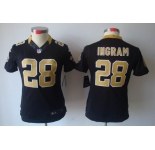 nike women nfl jerseys new orleans saints #28 ingram black[nike limited]