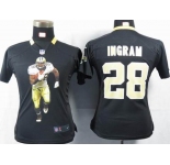 nike women nfl jerseys new orleans saints #28 ingram black[portrait fashion]