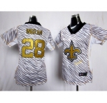 nike women nfl jerseys new orleans saints #28 ingram [fem fan zebra]
