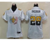 nike women nfl jerseys new orleans saints #28 ingram white[2012 fem fan]
