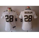 nike women nfl jerseys new orleans saints #28 ingram white[nike limited]