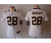 nike women nfl jerseys new orleans saints #28 ingram white[nike limited]