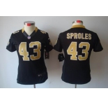 nike women nfl jerseys new orleans saints #43 sproles black[nike limited]