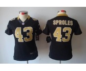 nike women nfl jerseys new orleans saints #43 sproles black[nike limited]