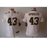 nike women nfl jerseys new orleans saints #43 sproles white[nike limited]