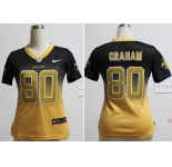 nike women nfl jerseys new orleans saints #80 graham black-gold[nike drift fashion][second version]