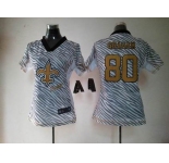 nike women nfl jerseys new orleans saints #80 graham [fem fan zebra]