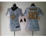 nike women nfl jerseys new orleans saints #80 graham [fem fan zebra]