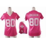 nike women nfl jerseys new orleans saints #80 graham pink[draft him ii top]