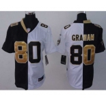 nike women nfl jerseys new orleans saints #80 graham white-black[nike split]