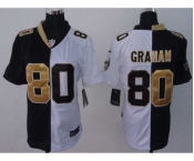 nike women nfl jerseys new orleans saints #80 graham white-black[nike split]