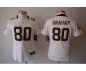 nike women nfl jerseys new orleans saints #80 graham white[nike limited]