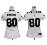 nike women nfl jerseys new orleans saints #80 graham white[nike]