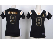 nike women nfl jerseys new orleans saints #9 brees black[fashion Rhinestone sequins]