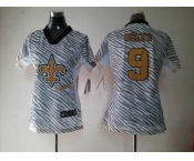 nike women nfl jerseys new orleans saints #9 brees [fem fan zebra]