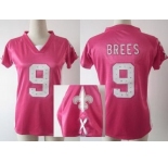nike women nfl jerseys new orleans saints #9 brees pink[draft him ii top]