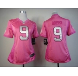nike women nfl jerseys new orleans saints #9 brees pink[nike love's]
