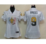 nike women nfl jerseys new orleans saints #9 brees white[2012 fem fan]