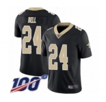 Youth New Orleans Saints #24 Vonn Bell Black Team Color Vapor Untouchable Limited Player 100th Season Football Jersey