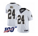 Youth New Orleans Saints #24 Vonn Bell White Vapor Untouchable Limited Player 100th Season Football Jersey