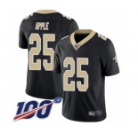 Youth New Orleans Saints #25 Eli Apple Black Team Color Vapor Untouchable Limited Player 100th Season Football Jersey