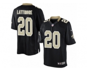 Youth Nike New Orleans Saints #20 Marshon Lattimore Limited Black Team Color NFL Jersey