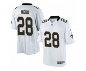 Youth Nike New Orleans Saints #28 B.W. Webb Limited White NFL Jersey