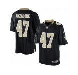 Youth Nike New Orleans Saints #47 Alex Anzalone Limited Black Team Color NFL Jersey