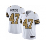 Youth Nike New Orleans Saints #47 Alex Anzalone Limited White Rush NFL Jersey