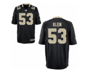 Youth Nike New Orleans Saints #53 A.J. Klein Game Black Team Color NFL Jersey