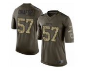 Youth Nike New Orleans Saints #57 Alex Okafor Limited Green Salute to Service NFL Jersey