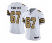 Youth Nike New Orleans Saints #67 Larry Warford Limited White Rush Vapor Untouchable NFL Jersey
