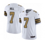 Youth Nike New Orleans Saints #7 Taysom Hill Limited White Rush Vapor Untouchable NFL Jersey
