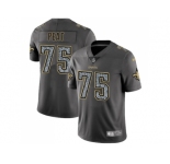 Youth Nike New Orleans Saints #75 Andrus Peat Gray Static NFL Vapor Untouchable Limited Jersey