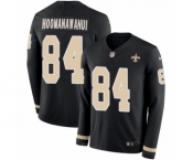 Youth Nike New Orleans Saints #84 Michael Hoomanawanui Limited Black Therma Long Sleeve NFL Jersey