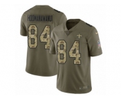 Youth Nike New Orleans Saints #84 Michael Hoomanawanui Limited Olive Camo 2017 Salute to Service NFL Jersey